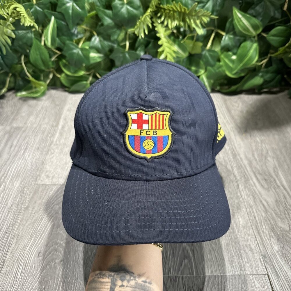 FC Barcelona Official License Soccer Cap Hat Blue Performance Mes Que Un Club